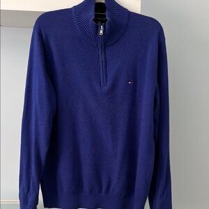 Tommy Hilfiger Blue Zip Up Sweater